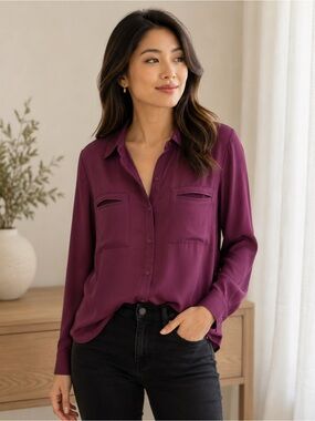 Ro & De Deep Purple Blouse